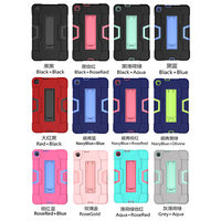 Housse de protection pour tablette 3 couches en silicone pour Samsung Galaxy Tab A7 Lite 8.7 "T225 T220 Protecteur dur et robuste avec support