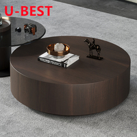 Meubles de salon U-BEST, table basse en marbre et acier inoxydable doré, table basse de luxe, tables basses modernes