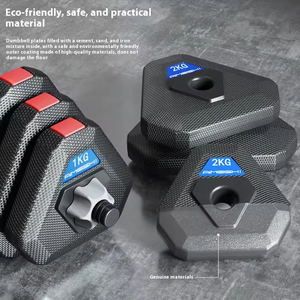 BunnyHi YL024工場供給調整可能20K/24KGジム重量挙げバーベルケトルベル40kgセメント製ダンベルセット - Product Image 5