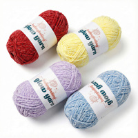 Fil à crocheter en chenille phosphorescent, doux et moelleux, 50g, kit pour grossistes, artisanat, tricot, amigurumi, Noël