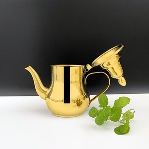 Cafetera Árabe de Acero Inoxidable Dorado Martillado, Tetera Marroquí - Product Image 4