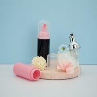 Flacon pompe vide en PET pour mousse avec tête de brosse exfoliante en silicone pour nettoyant visage, shampoing, emballage cosmétique