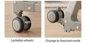 Culla a dondolo per neonati con ruote, set biancheria da <span class=keywords><strong>letto</strong></span> per culla, <span class=keywords><strong>lettino</strong></span> da viaggio, <span class=keywords><strong>lettino</strong></span> da affiancare al <span class=keywords><strong>letto</strong></span> con ruote - Product Image 6