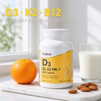 Capsules de Vitamine D3 K2 MK7 B12 OEM ODM Marque Privée Vente en Gros Haute Qualité Stock Prêt Complément Alimentaire Quotidien pour Femmes