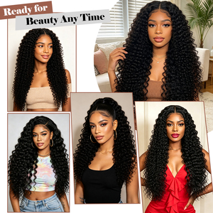 Closure en dentelle HD 5x5 Kinky Curly, 100% cheveux humains, noir naturel # Closure en cheveux humains 1B pré-épilée avec nœuds blanchis pour femmes - Product Image 6