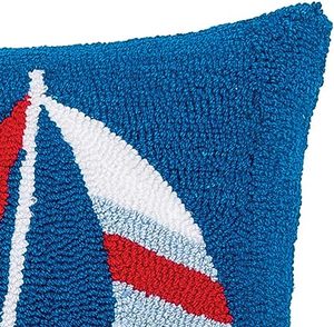 VPG024 blu ricamato barca a vela cuscino di lancio stile europeo per la casa divano divano letto o sedia per uso alberghiero - Product Image 3