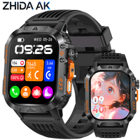 Montre connectée pour homme HT46, écran IPS 2,01 pouces, batterie 1200 mAh, appels Bluetooth, étanche IP68, lampe torche, suivi de santé, OEM ODM