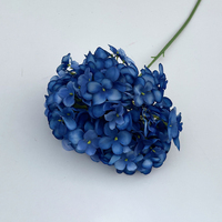 Bunga Hydrangea buatan, 216 buah bunga Hydrangea sutra putih dengan batang penuh bunga Hydrangea untuk tengah pernikahan