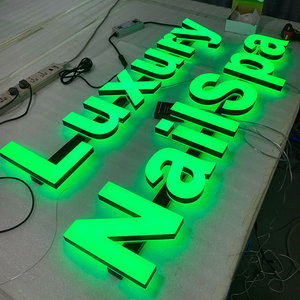Enseigne personnalisée 3D en acier inoxydable doré non éclairée pour devanture de magasin de luxe et décoration murale de marque, avec éclairage rétroéclairé élégant - Product Image 6