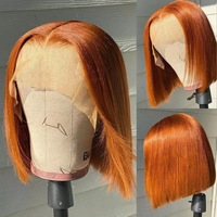 Perruques Lace Front de Haute Qualité, Best-sellers, 13*4 Lace Front, Lisses ou Ondulées, Coupe Bob, 10-16 Pouces, 350g, Cheveux Brésiliens
