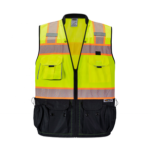 سترة أمان مخصصة من فئة أنسي 2 هاي فيس مع شريط عاكس 5 علامة خاصة شعار مخصص للبناء - Product Image 3