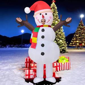 Costume de mascotte Père Noël pour fête de Noël, costume de bonhomme de neige gonflable pour adultes et enfants - Product Image 2