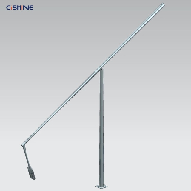 Cishine Octagonal Square Round Galvanized Security Camera Round Octagonal 4.5m 6m 7m Mast Foldable Light Poles Mount Solar Panel