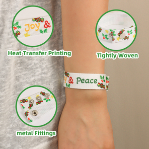 <span class=keywords><strong>Bracelet</strong></span> tissé personnalisable par transfert thermique, idéal pour un usage quotidien – Vente chaude directe usine - Product Image 2