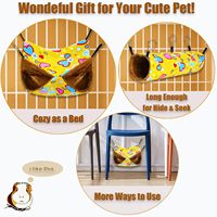 Jouets pour hamster doux Tunnels et tubes suspendus Ensemble de hamac pour rat furet Lit de cachette de cochon d'Inde