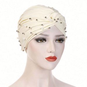 Ever-Changing Beaded Cotton Fashion Multifunction <b>Hijab</b> <b>Caps</b> High Quality Low Price Women Turban Hats for Muslims - Product Image 6