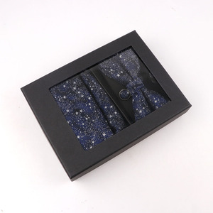 Soie Polyester Jacquard Cravate Ensemble pour Hommes À La Main Paisley Arc Mouchoir De Poche Carrés Bouton De Manchette Cravate Avec Boîte - Product Image 1