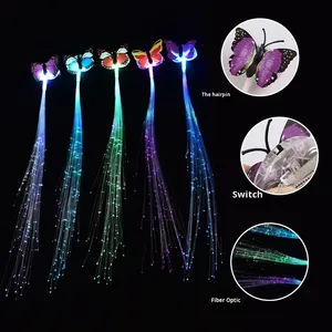 Trenzas de PVC Luminosas de Colores con LED Intermitente para el Cabello, para Fiestas, Bailes y Eventos - Product Image 3