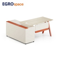 EGROspace - Mobilier de style moderne et élégant - Table de direction personnalisée - Bureau élégant en bois pour PDG - Bureau de direction