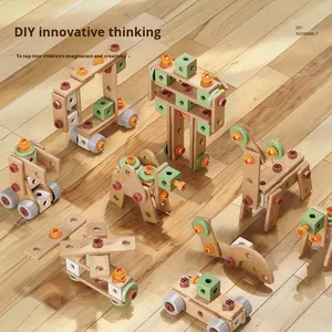 Kit d'outils de bricolage 144 pièces pour garçons avec tournevis électrique, jeu d'imitation avec écrous, <span class=keywords><strong>jouet</strong></span> pour enfants - Product Image 3