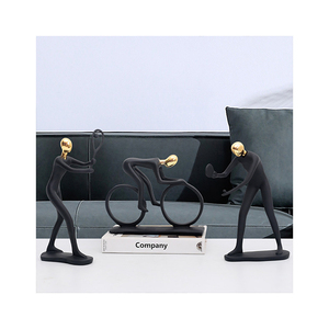 Figurine Sportive Créative Nordique en Résine Dorée, Style Artificiel Doux, pour Salon, Nouvelle Maison, Meuble <span class=keywords><strong>TV</strong></span>, Bibelot Weixun - Product Image 5