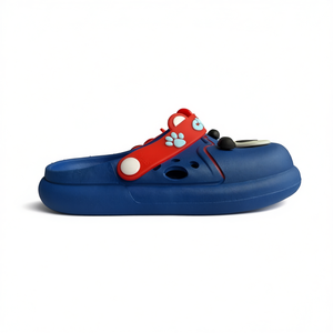 Ciabatte per Bambini in EVA Antiscivolo, Design Animato Estivo per Ragazzi 4-6 Anni, Slip-On Blu e Rosso con Motivo a Zampa - Product Image 1