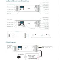 Controlador LED de 12-48V, 4 Canales, Voltaje Constante, Decodificador DMX512 RDM para Tira LED RGBW