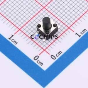 ZX-QC4545-6.0TP Tactile Switch SMD-4P,4.5x4.5mm Switch Single Pole Single Throw Round Button 2.6N Vertical Mount - Product Image 1