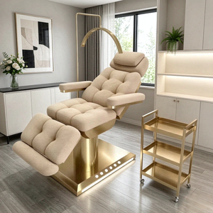 Lit de spa incurvé en forme de S de luxe, table de massage multifonctionnelle haut de gamme pour extensions de cils et salon de beauté - Product Image 2