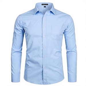 Wholesale Customization 100% Cotton Twill Fabric Breathable New Solid <b>Color</b> Formal Slim Fit Men's <b>Shirts</b> - Product Image 1