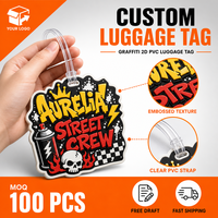 Étiquette de bagage en PVC personnalisée en caoutchouc souple moulé avec précision, pour cadeaux promotionnels, en lot, faible MOQ, fabrication sur mesure acceptée