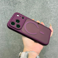 Étui de téléphone magnétique de luxe translucide effet peau mate pour iPhone 18 Pro Max 17 16 Pro Max, coque antichoc en TPU et PC