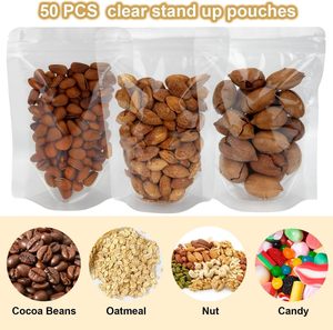 Gói đứng lên túi túi, có thể khóa lại rõ ràng Túi tự niêm phong với vết rách để đóng gói thực phẩm - Product Image 6