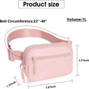Mini riñonera unisex para entrenamiento, correr y senderismo, bolsa de pecho LULU personalizada con correa ajustable y patrón de frutas, suministro al por mayor - Product Image 2
