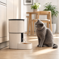 Distributeur de nourriture pour animaux de compagnie personnalisable, anti-brûlure, durable, portable, distributeur intelligent de nourriture pour animaux de compagnie, fonction de minuterie simple par bouton pour chiens et chats