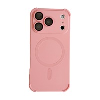 Coque de protection magnétique en silicone liquide avec airbag aux quatre coins et protection d'objectif pour iPhone 17 Pro 16