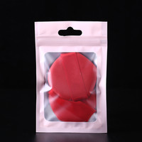 Mini petits sacs de poche à fermeture éclair en feuille d'aluminium refermable en Mylar mat anti-odeur pour emballage alimentaire avec fenêtre