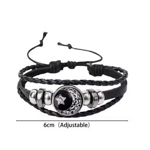 Pulsera de Cuero Multicapa Estilo Punk Vintage, Pulsera de Pareja con Sol y Luna, Pulseras de Pareja con Luna para Enamorados - Product Image 5