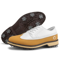 Chaussures de golf tendance à blocs de couleur, style brogue, décontractées, pour hommes, baskets de golf professionnelles, doublure en mesh, semelle extérieure en caoutchouc, tailles 39-48