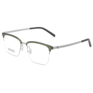 Nuevas <span class=keywords><strong>gafas</strong></span> graduadas Unisex <span class=keywords><strong>de</strong></span> Wuchang para leer, monturas <span class=keywords><strong>de</strong></span> <span class=keywords><strong>gafas</strong></span> ultraligeras <span class=keywords><strong>de</strong></span> medio marco rectangulares a rayas antirreflectantes - Product Image 6
