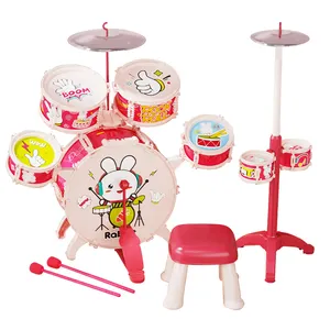 XST Percussion Initiation Instrument with Chair Drum Kit Musical Toys Boys Jazz Drum Kids Drum Set Toys