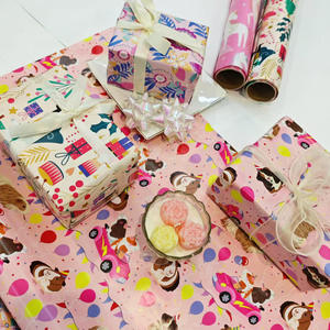 휴일 생일 결혼식 및 소매 팩을 위한 도매 친환경 사용자 정의 재사용 가능한 프리미엄 장식 선물 포장 종이 롤 - Product Image 4