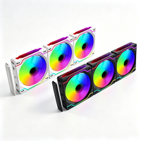 Boîtier d'ordinateur de jeu de bureau avec ventilateurs ARGB de 120 mm, éclairage coloré PWM RGB pour PC de jeu
