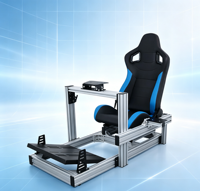 Cockpit de simulateur de course pliable universel, kit de cockpit de simulateur en alliage d'aluminium 4080 pour jeux vidéo PS4 PS5 PC