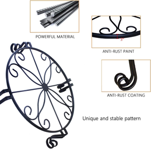 Porta Vasi Moderno Nero Antiruggine Ecologico in Metallo Robusto da Esterno e Interno Supporto per Vasi in Ferro Battuto - Product Image 2