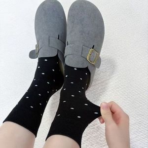 <b>Long</b> Polka Dot <b>Socks</b> For Women Spring Breathable Sweat Absorbing Outdoor Sports <b>Socks</b> Black White Gray - Product Image 1