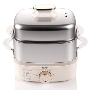 Cuiseur à œufs électrique en acier inoxydable 350W, cuiseur vapeur vertical à double couche, conçu pour une cuisson efficace et silencieuse des œufs à domicile - Product Image 1