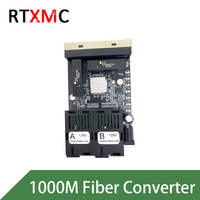 Toptan Gigabit 100/1000M PCBA kurulu Ethernet 2 Sfp 4 Rj45 Fiber optik ortam dönüştürücü 2 Fiber portu ve 4 Lan portları