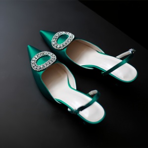 Sandalias de Tacón Alto con Cristales y Pedrería, Estilo Europeo y Americano, para Mujer, Novedad 2025, Moda para Novias - Product Image 3