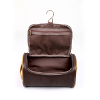 Trousse de Toilette Suspendue en Velours Côtelé, Grande Capacité, Organisateur de Maquillage avec Crochet Métallique Robuste et Poche Intérieure en Maille